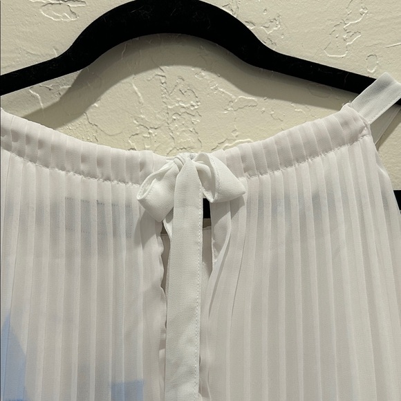 Apt. 9 ~ Blue and White Pleated Dress - Picture 4 of 4